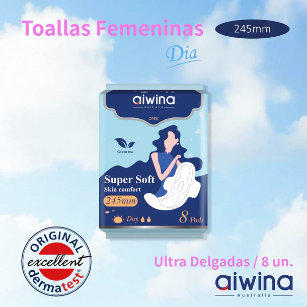 Toallas Femeninas Diurna  245mm 8 pcs | Aiwina/Aiwibi
