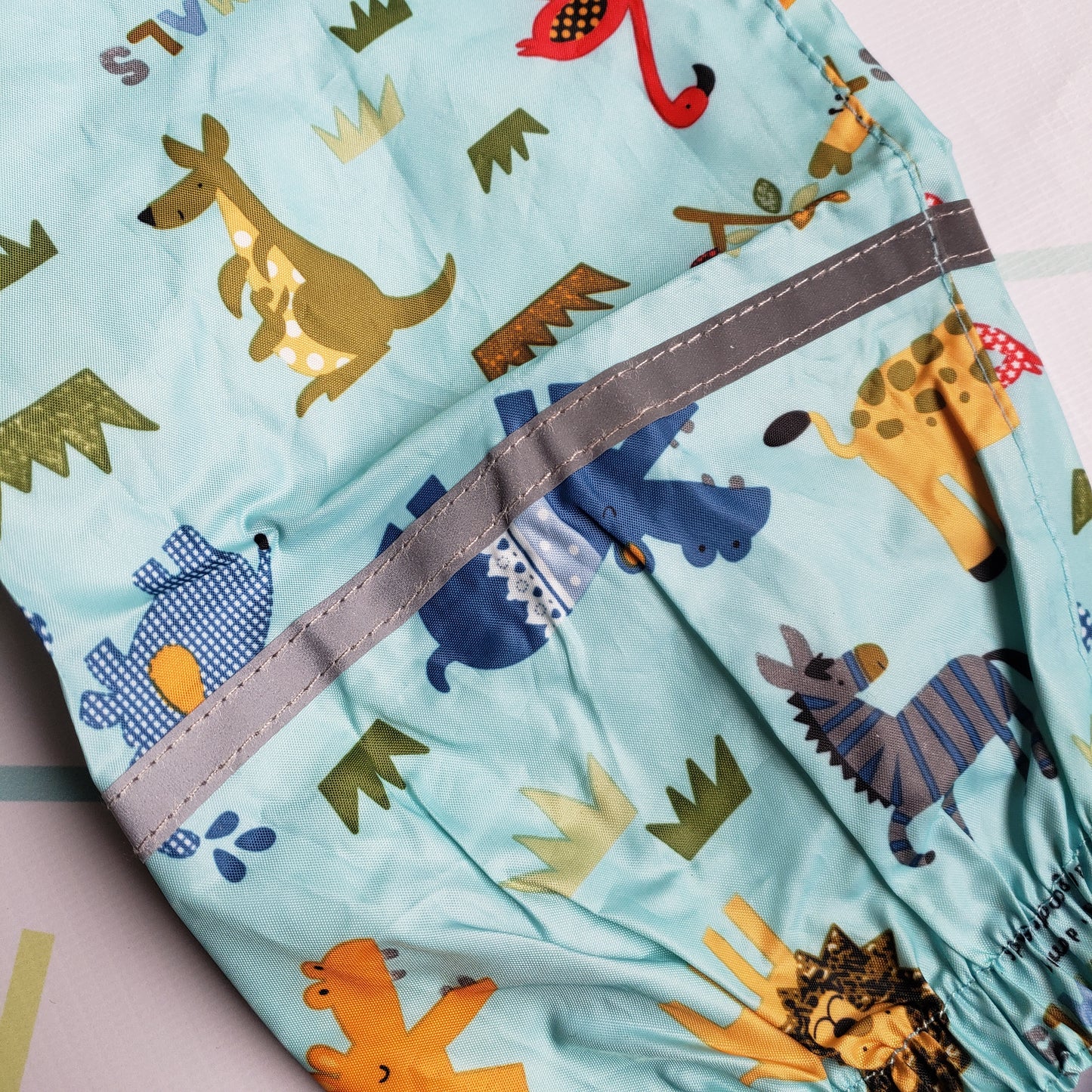 Jardinera Impermeable Animales Celeste