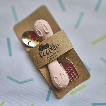 Set servicios acero c/mango