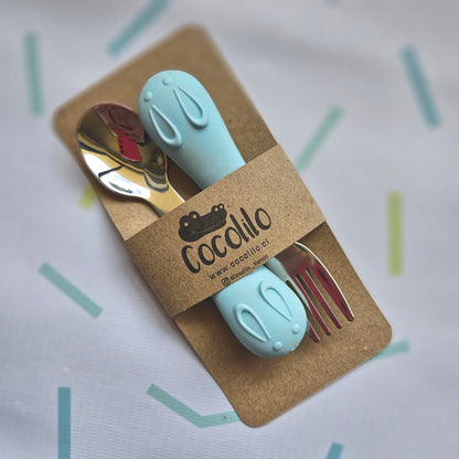 Set servicios acero c/mango