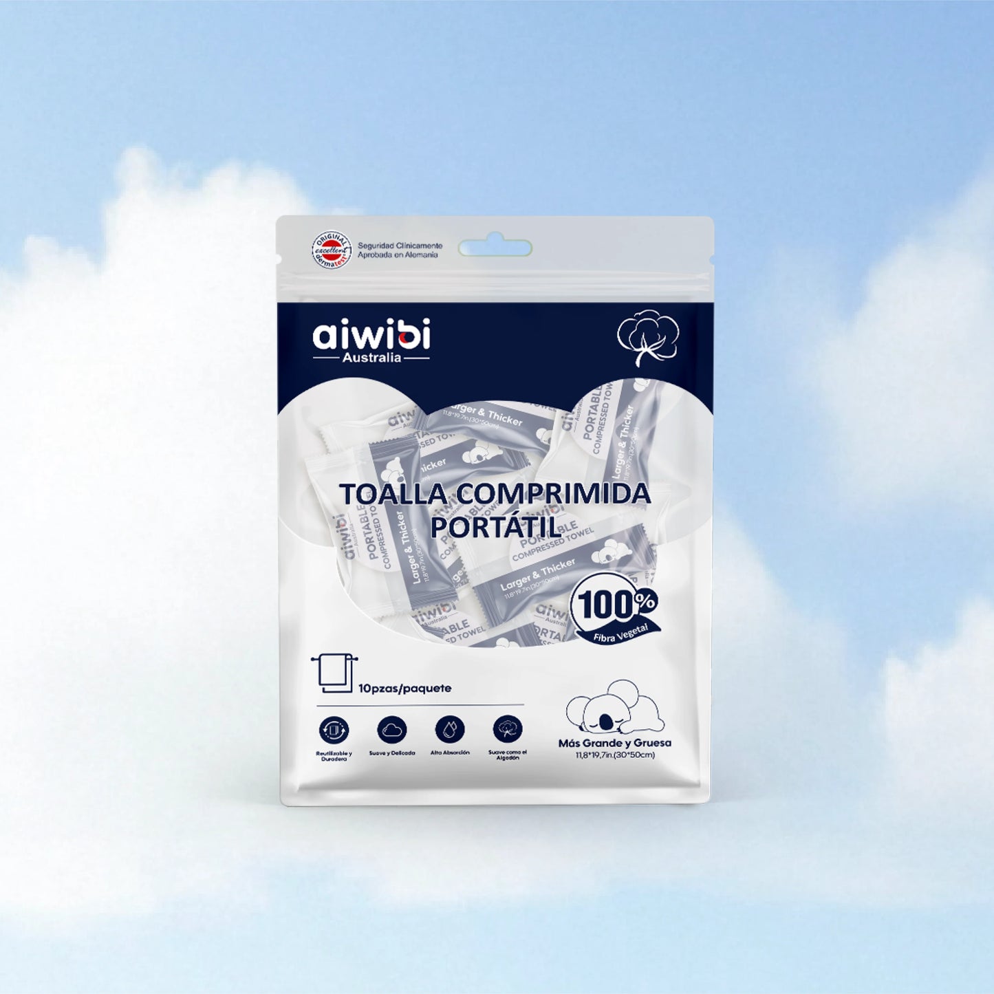 Toalla Comprimida Portátil | Aiwibi