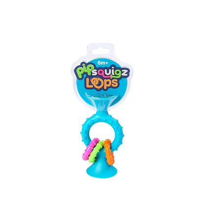 PIPSQUIGZ LOOPS CELESTE, MORDEDORES, SONAJEROS SENSORIALES | Cocolilo