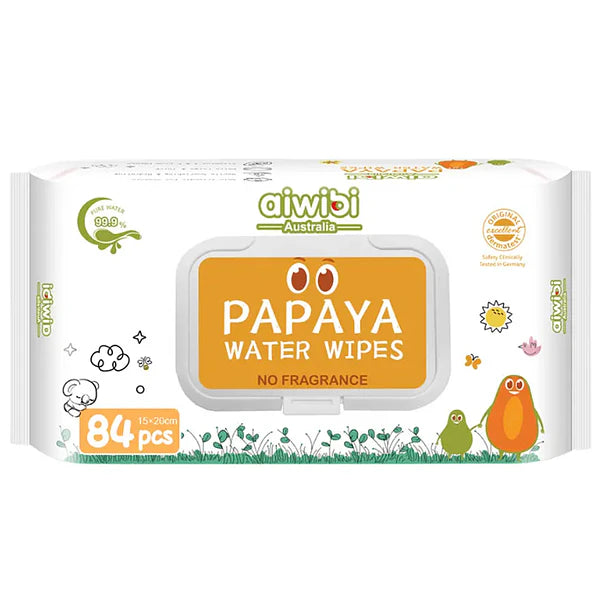 3 Paquetes de Toallitas húmedas de Papaya con Agua de Manantial / 252 unidades