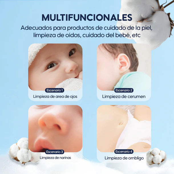 Cotonitos de Algodón para bebés | Aiwibi
