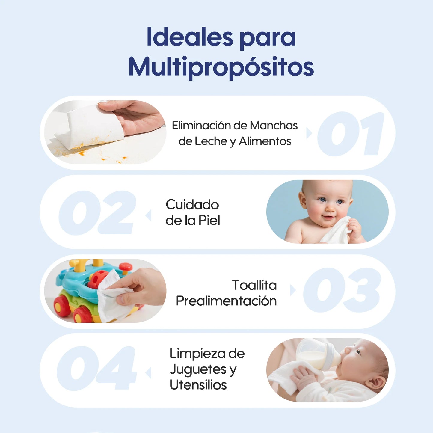 Toallitas húmedas para bebés 99,91% de agua | Aiwibi