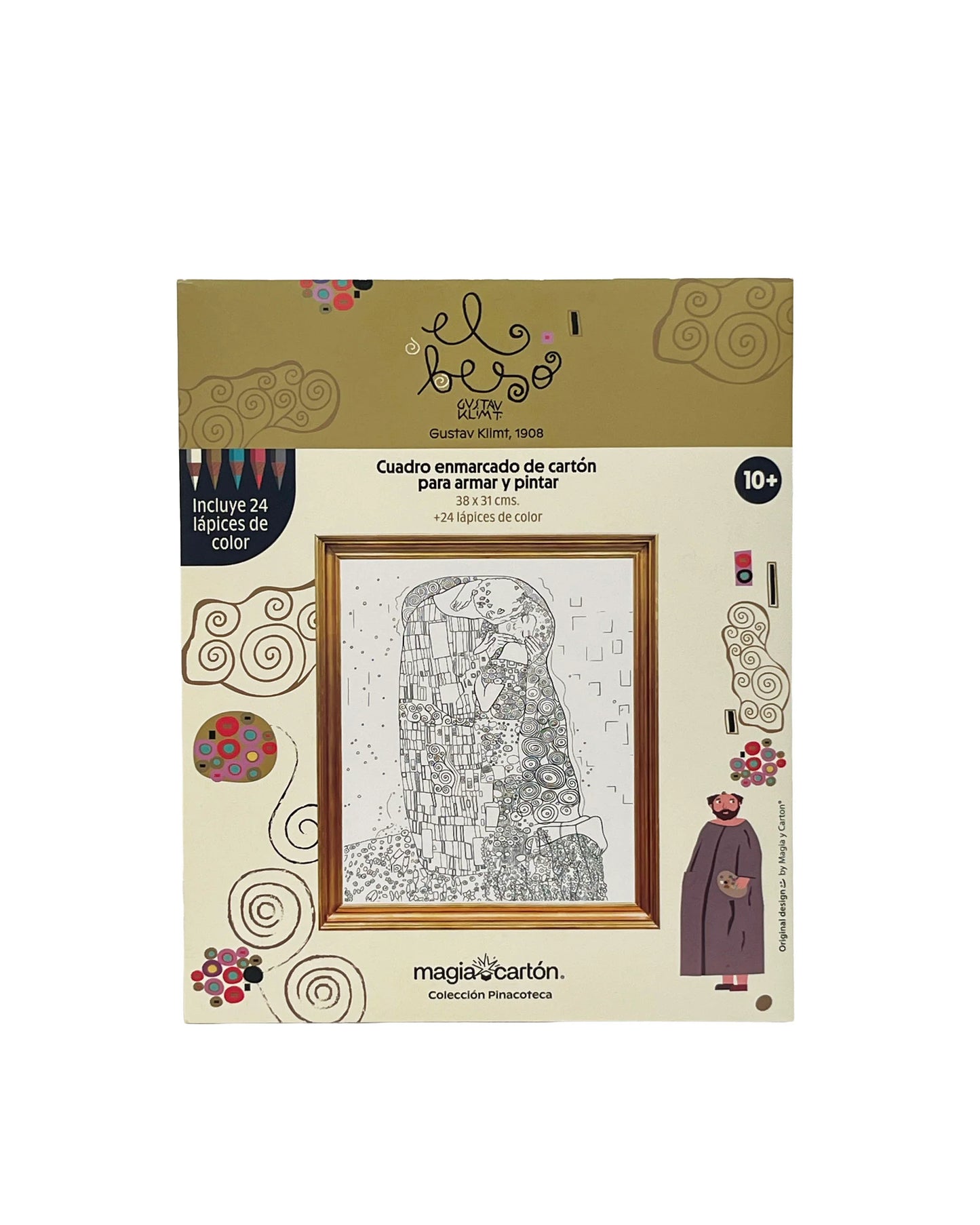 Cuadro Enmarcado para armar y pintar / Gustav Klimt | Magia y Carton