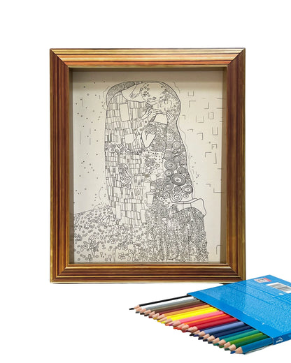 Cuadro Enmarcado para armar y pintar / Gustav Klimt | Magia y Carton