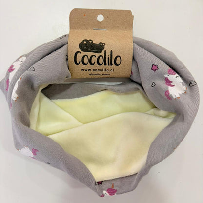 Cuello Unicornios Gris c/forro