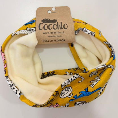 Cuello Gatos Amarillo c/forro