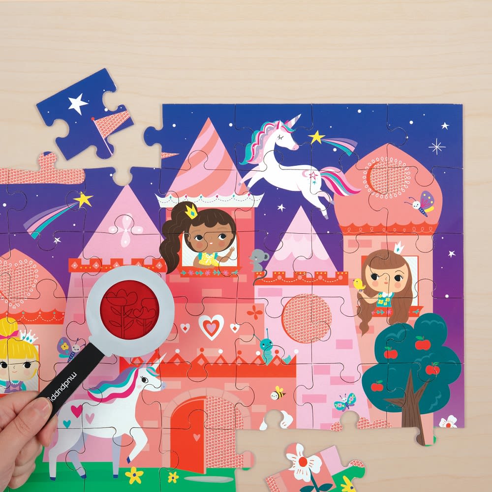 PUZZLE 42PCS CON DIBUJOS SECRETOS, CASTILLO UNICORNIO | Cocolilo