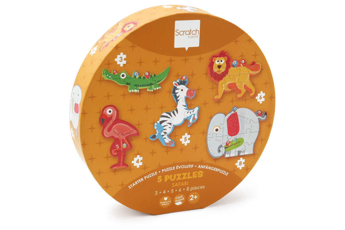 PUZZLE PROGRESIVO SAFARI, 5 PUZZLES