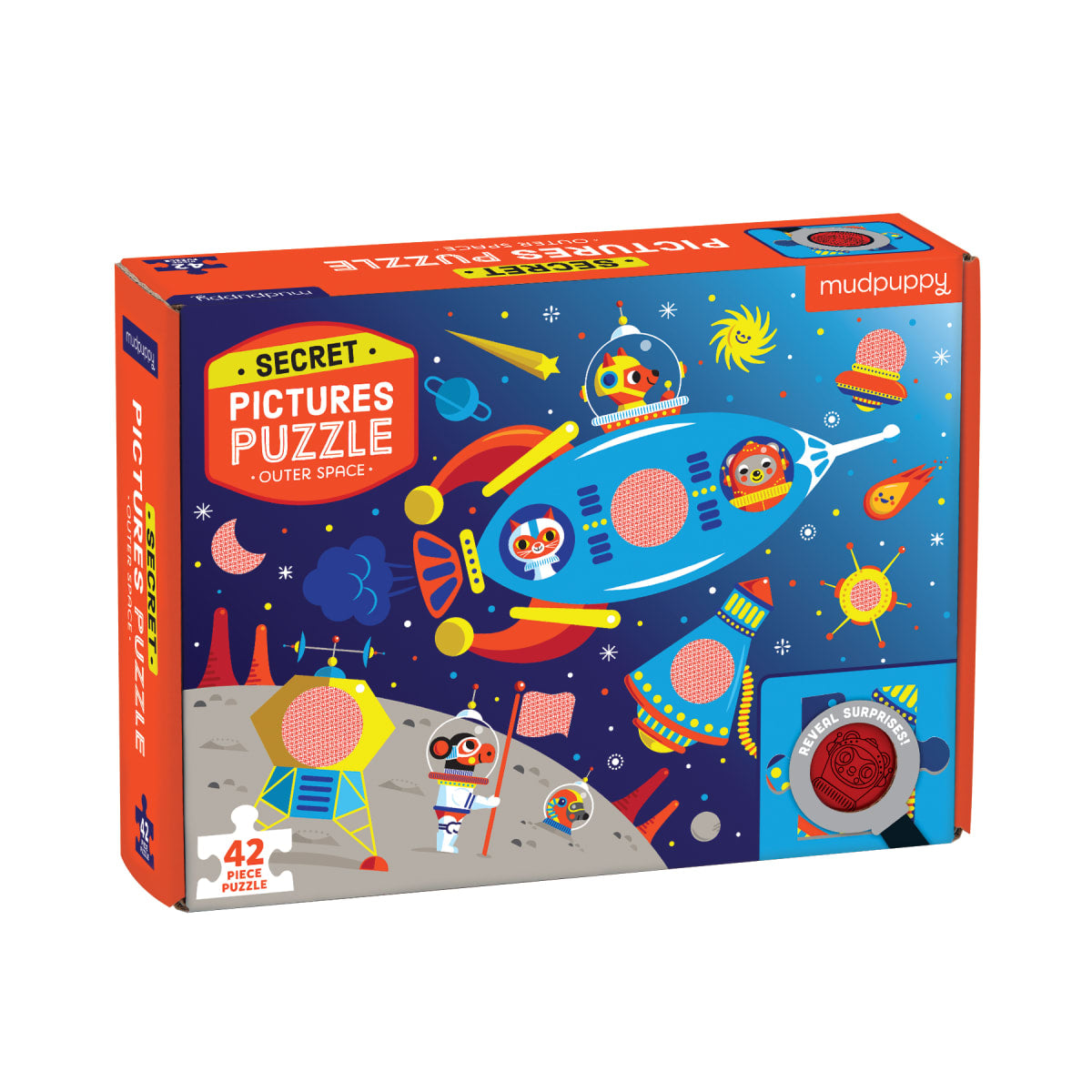 PUZZLE 42PCS CON DUBUJOS SECRETOS, ESPACIO EXTERIOR