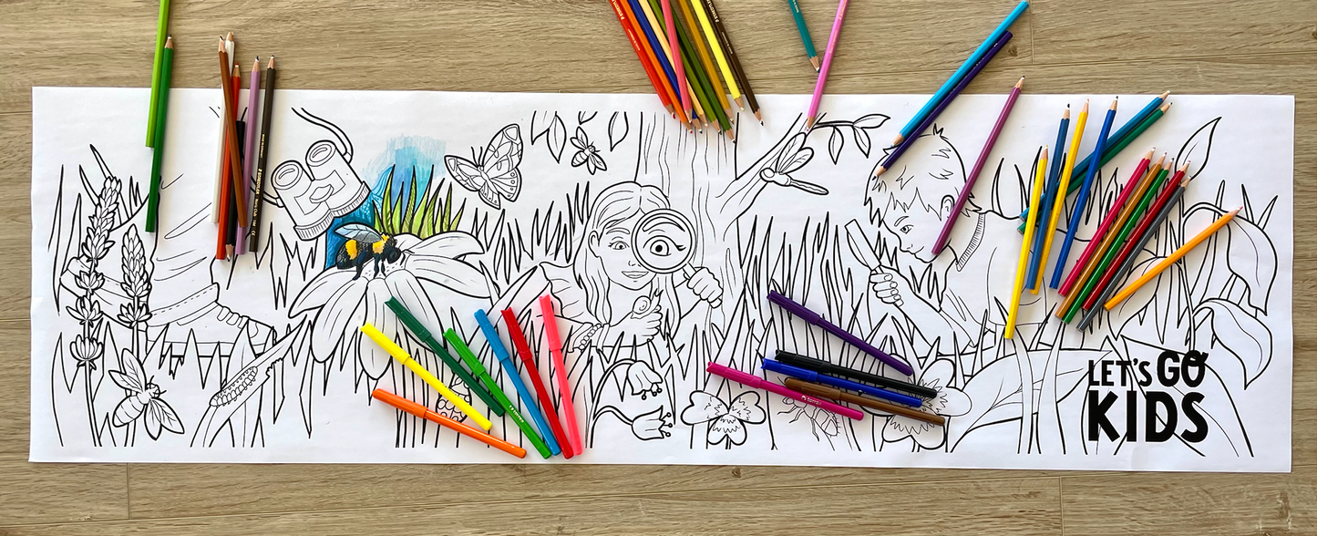Pliego para pintar Let's go kids
