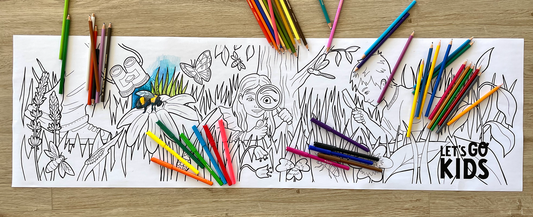 Pliego para pintar Let's go kids