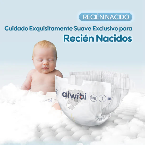 1 Paquete de Pañal para Bebés Premium - Recién Nacido - 22 unidades - 2 a 5 kg | Aiwibi