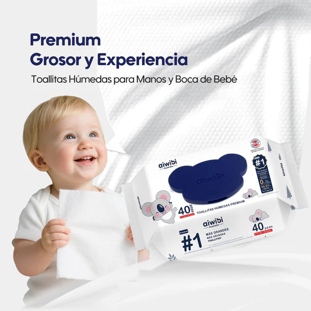 4 Paquetes de Toallitas Húmedas Premium de lujo (160 pcs)