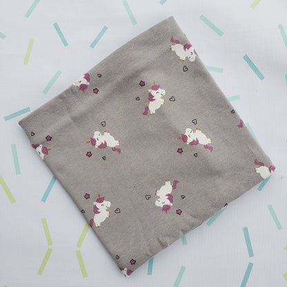Cuello c/forro Unicornios Gris