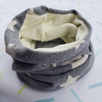 Cuello c/forro Estrellas Gris